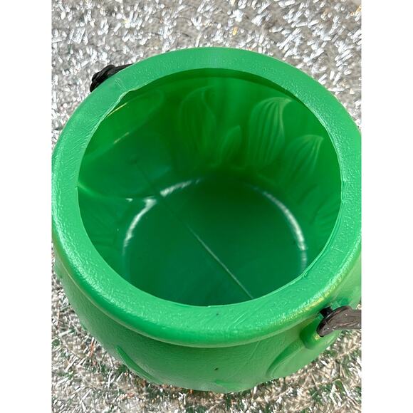 Jack-O-Lantern Halloween Trick or Treat Blow Mold Bucket w/Green Cauldron - Picture 11 of 12